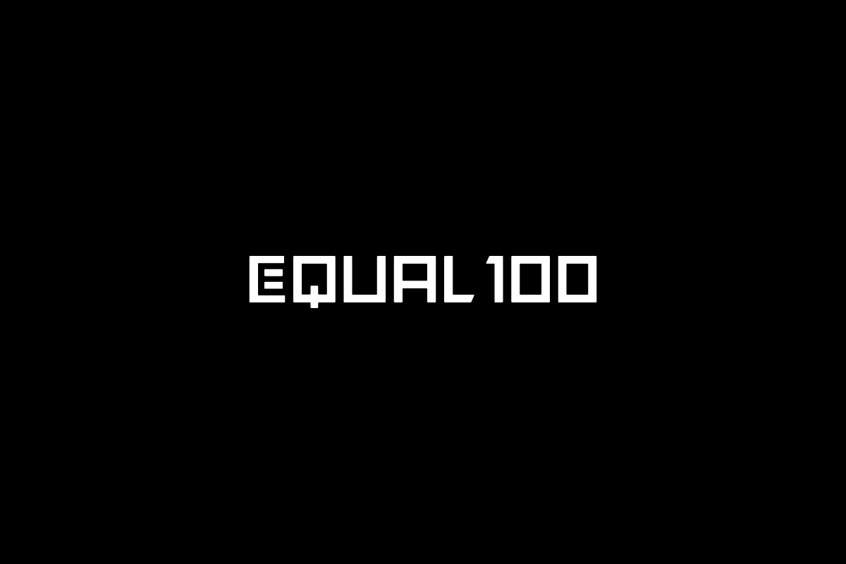 EQUAL 100 ロゴタイプ文字デザイン