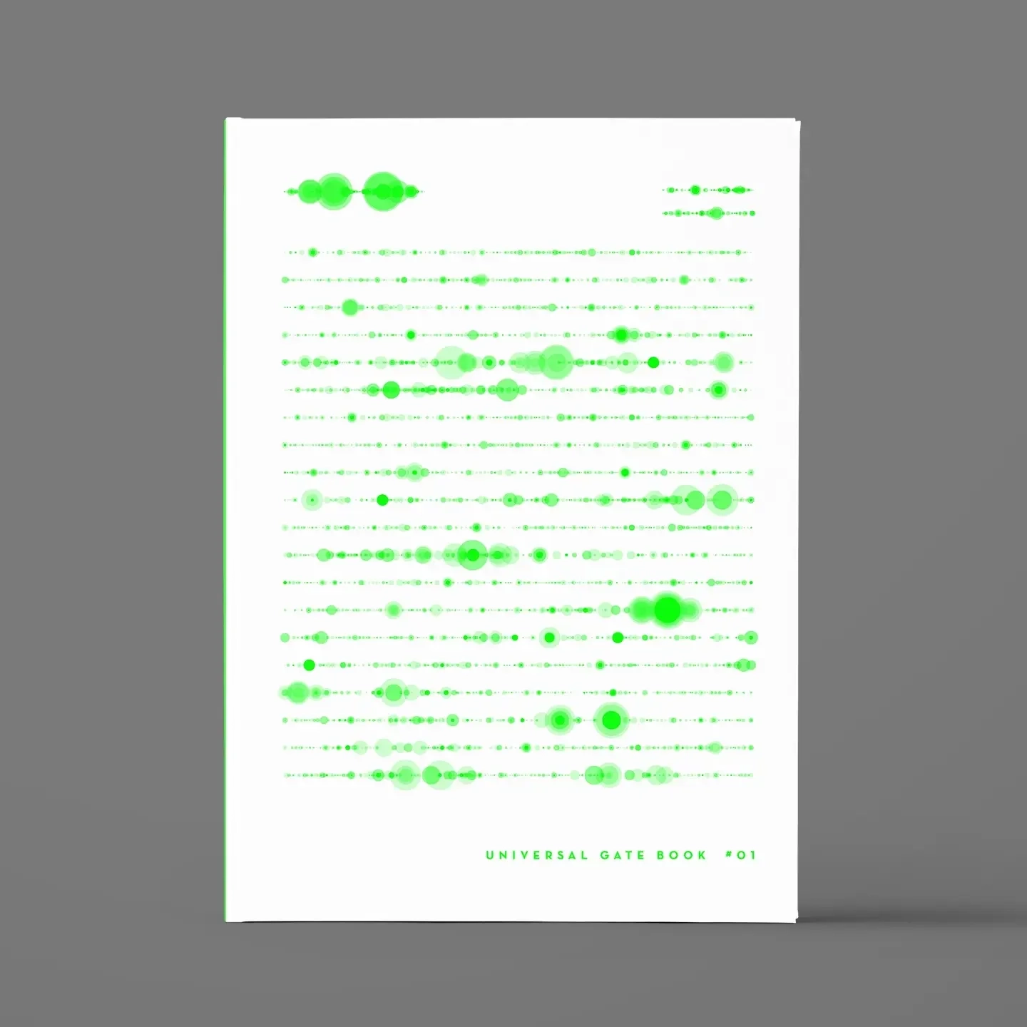 Universal Gate Bookの蛍光グリーンの裏面デザイン